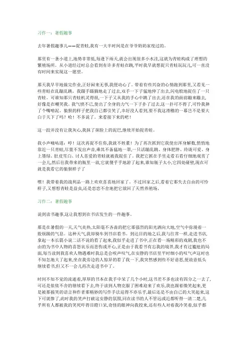 六年级暑假趣事作文600字(5篇)