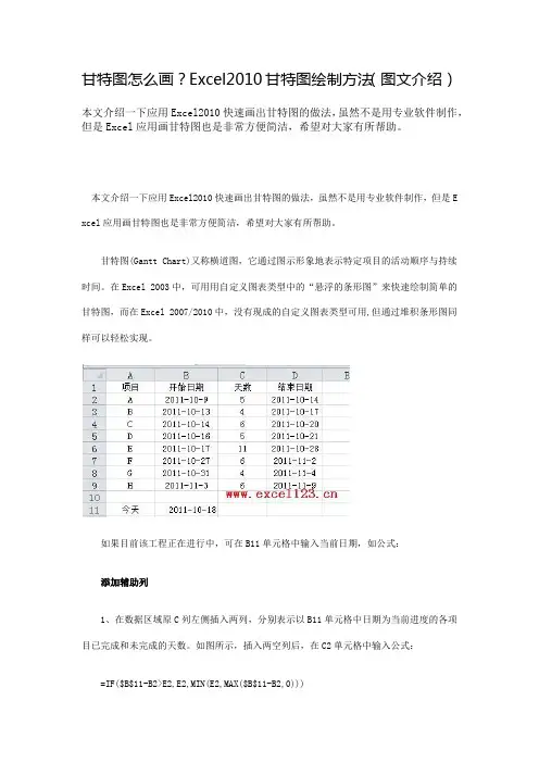 甘特图怎么画