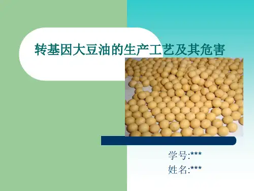 转基因大豆生产工艺及危害