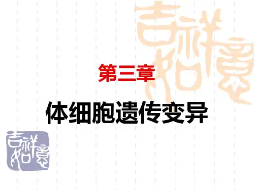 体细胞遗传变异