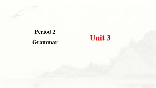 Unit 3 Period 2 Grammar  高二英语外研版(2019)选择性必修第三册