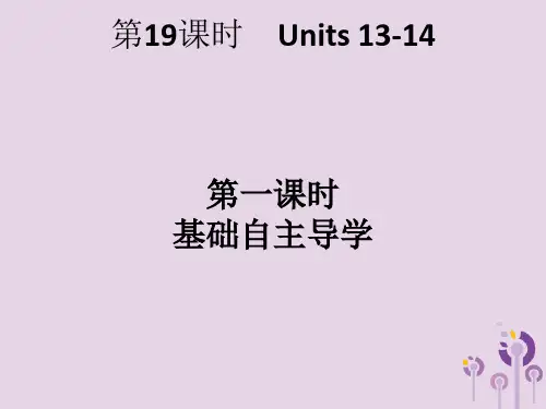 2019年中考英语总复习优化设计第一部分教材知识梳理第19课时Units13_14课件1