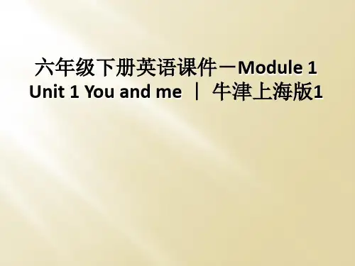 六年级下册英语课件-Module 1 Unit 1 You and me ｜ 牛津上海版1