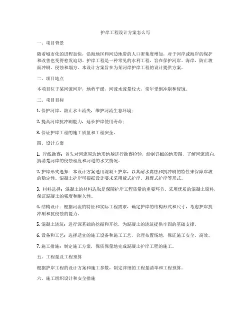 护岸工程设计方案怎么写