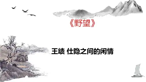 第13课《野望》课件(共18张)语文八年级上册