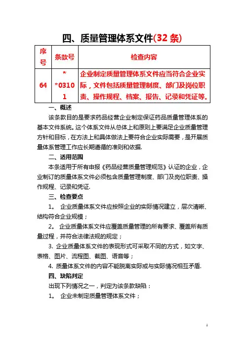 4质量管理体系文件