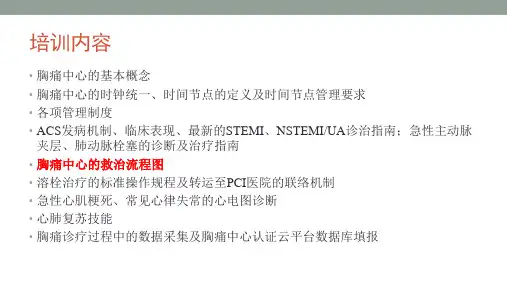 胸痛中心的救治流程图ppt课件