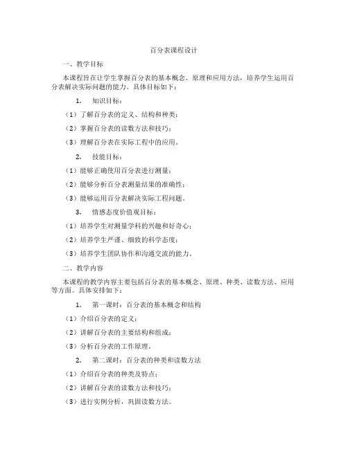 百分表课程设计