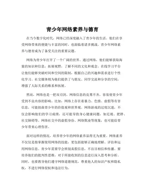 青少年网络素养与德育