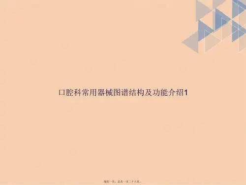 口腔科常用器械图谱结构及功能介绍1讲课文档