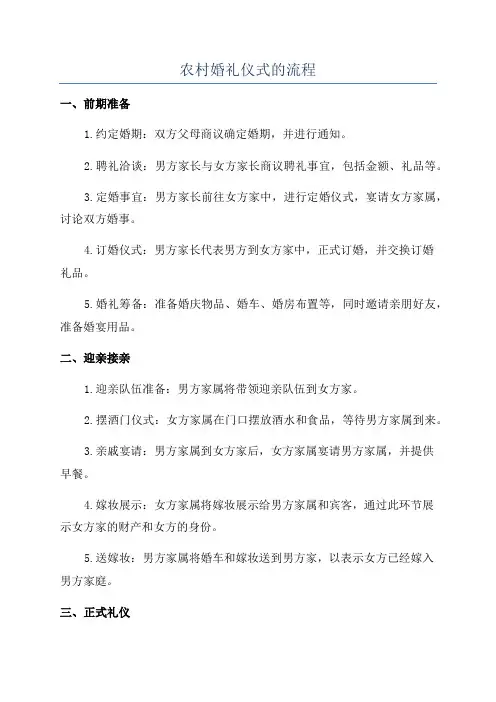 农村婚礼仪式的流程