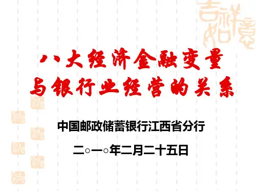 八大经济金融变量与银行业经营的关系