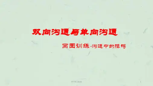 沟通游戏-画图(双向沟通比单向沟通更有效)课件