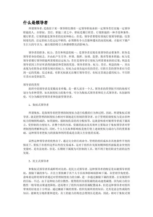 什么是领导者