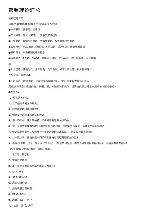 营销理论汇总