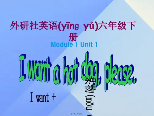 六年级英语下册Module1Unit1《Iwantahotdog,plaese》课件1(新版)外研版