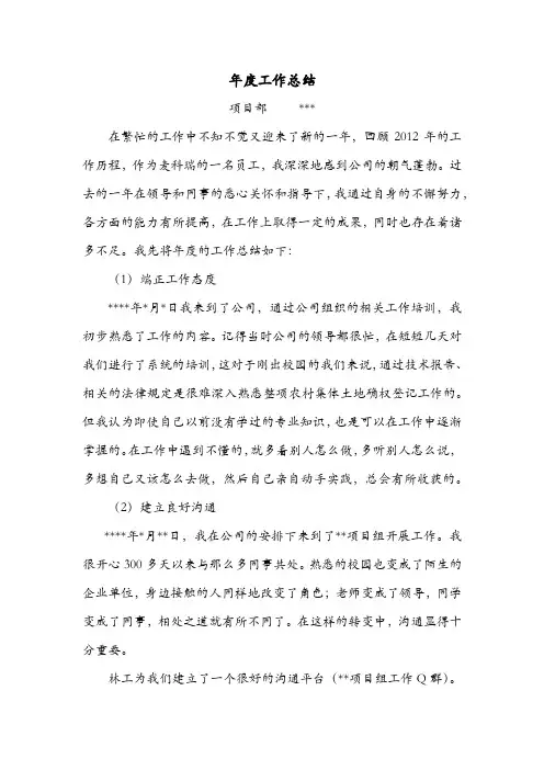 个人年度工作总结 2