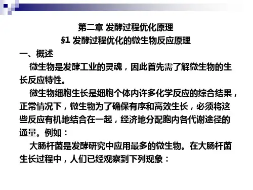 发酵过程优化与控控制