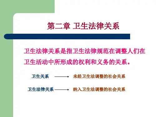 第二章-卫生法律关系