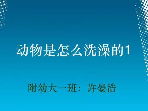 动物是如何洗澡的