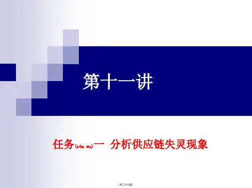 牛鞭效应讲稿(共29张PPT)