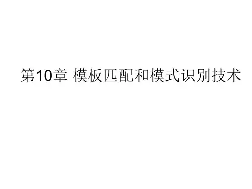 模板匹配与模式识别