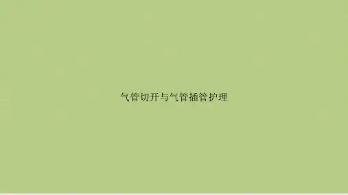 气管切开与气管插管护理