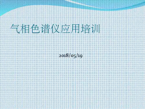 气相色谱仪培训教程1ppt课件