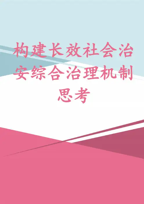 构建长效社会治安综合治理机制思考