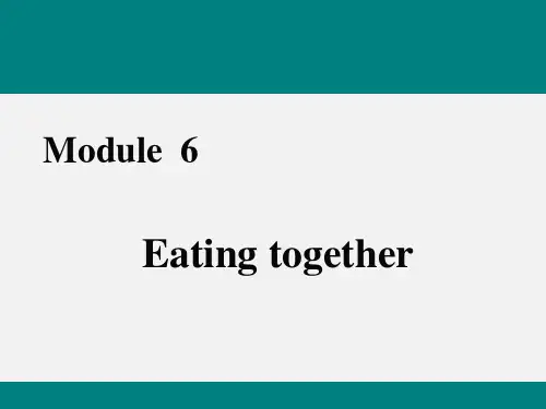 外研版九下Module 6《Eating together》(Unit1)课件