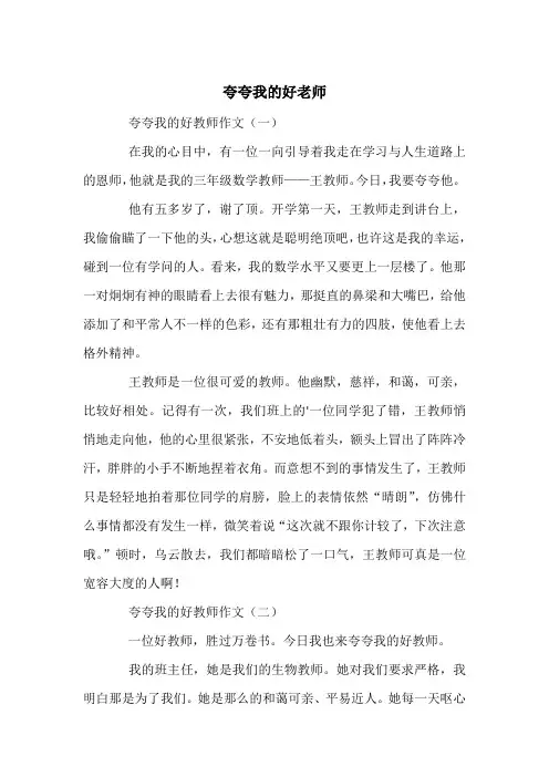 夸夸我的好老师 -中考满分作文(10篇)