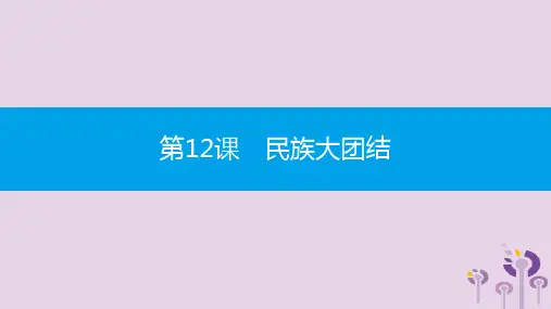 春八年级历史下册第四单元民族团结与祖国统一第12课民族大团结课件新人教版