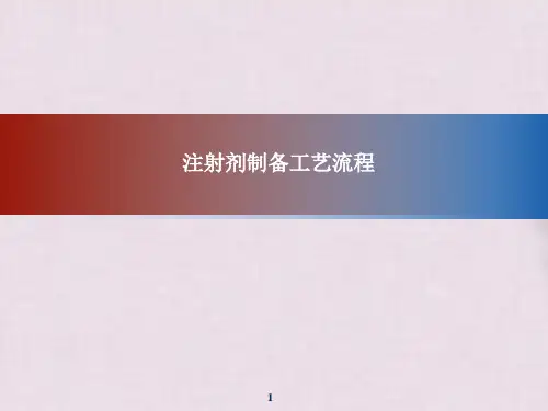 注射剂制备工艺流程