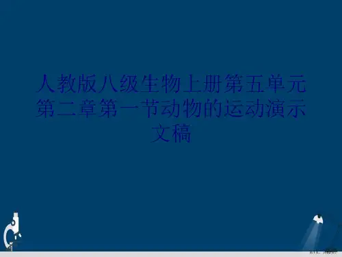 人教版八级生物上册第五单元第二章第一节动物的运动演示文稿
