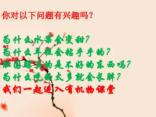 2.3 细胞中的糖类和脂质 课件 人教版(2019)高中生物必修一(共28张PPT)