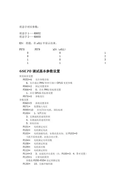 6SE70变频器参数详解