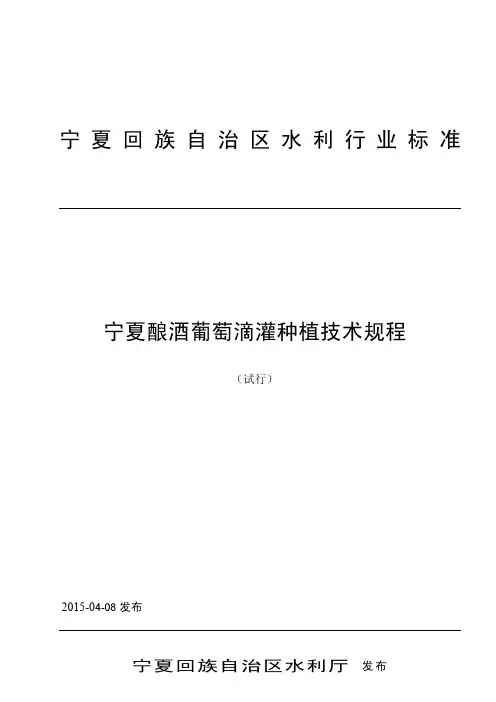 宁夏回族自治区水利行业标准