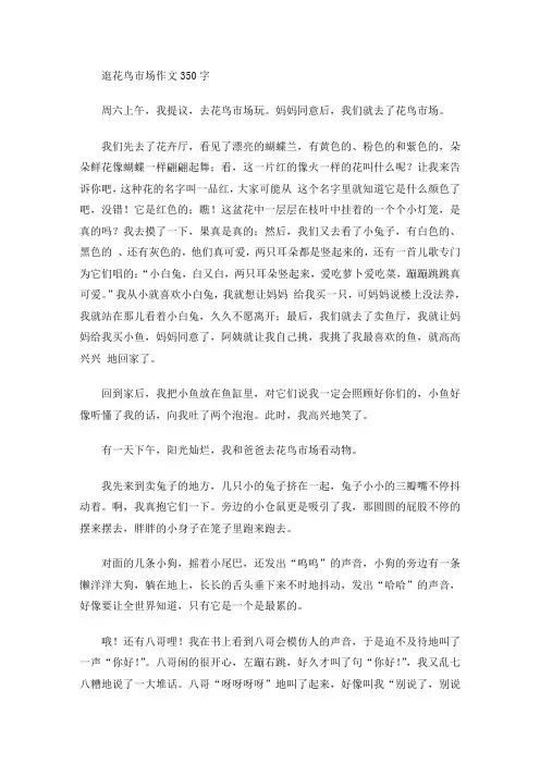 逛花鸟市场作文350字(最新)