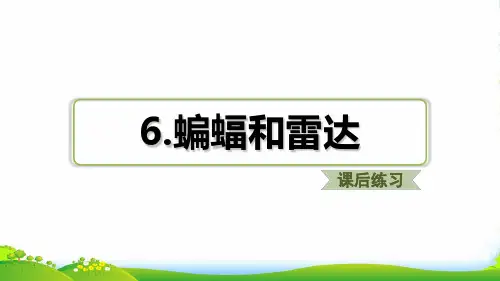 部编版四年级语文上册6.蝙蝠和雷达习题(课后练习)[5]-优质课件