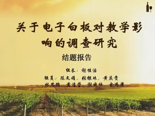 研究性学习结题报告