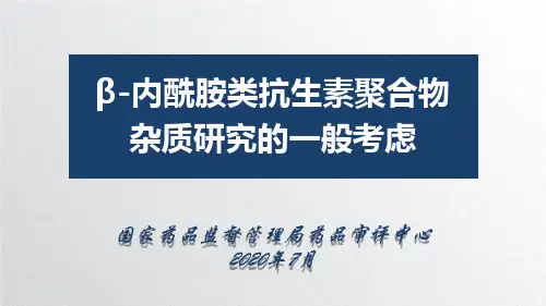 β-内酰胺类抗生素聚合物杂质研究的一般考虑