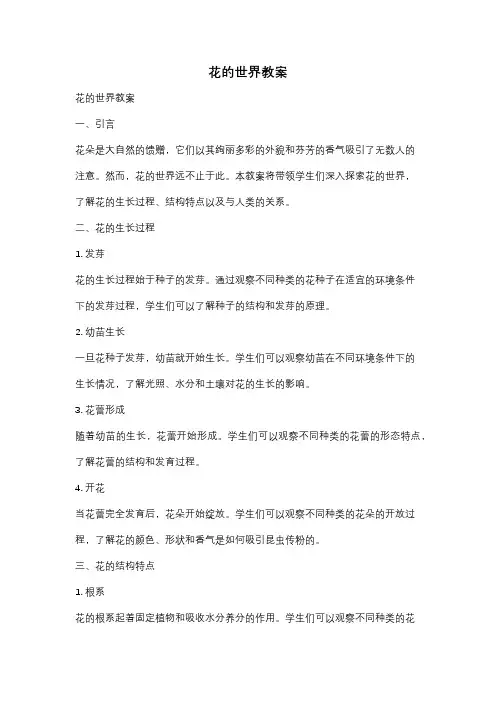 花的世界教案