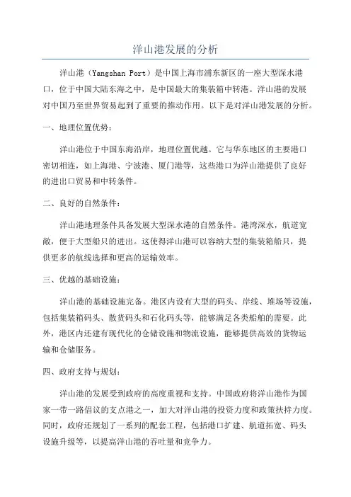 洋山港发展的分析