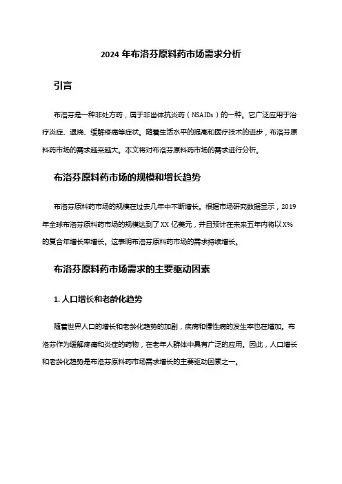 2024年布洛芬原料药市场需求分析