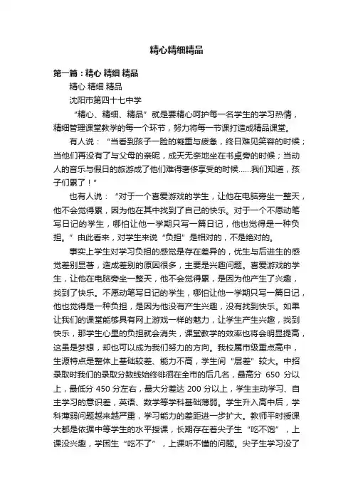 精心精细精品