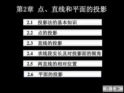 第二章 点、直线与平面的投影