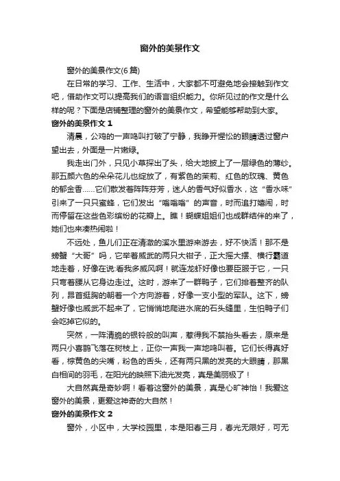 窗外的美景作文