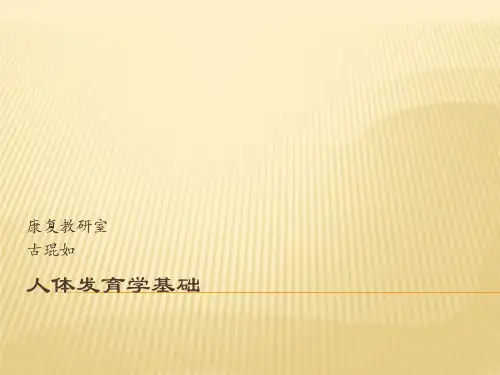 人体发育学基础说课讲解