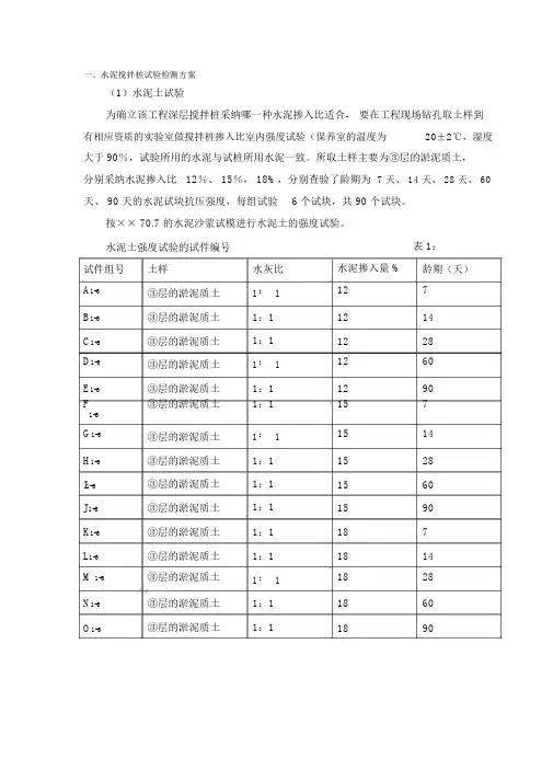 水泥搅拌桩检测