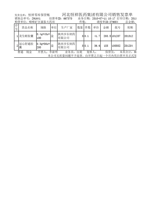开票模板